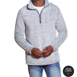 Mens frosted Gray Sherpa Weatherproof Vintage